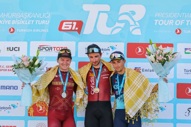 The 61st Presidential Cycling Tour of Turkiye (TUR 2026) has officially begun, starting with its opening stage in the coastal town of Cesme, Izmir. Held under the auspices of the Presidency of the Republic of Türkiye, this prestigious UCI ProSeries race brings together 23 teams and 161 world-class cyclists to compete over eight days, from April 26 to May 3, 2026...The 2026 edition unfolds across routes showcasing some of Türkiye s most striking landscapes. Starting in Cesme, the race follows the Aegean and Mediterranean coastlines, covering stages through Antalya and the southern shores before concluding in the capital, Ankara. Beyond sporting competition, the tour plays a key role in promoting Türkiye s natural and cultural richness on a global stage..This year, the race consists of 8 stages covering approximately 1,200 kilometers. Nearly 20 teams and over 150 riders from around the world are competing, under the coordination of the Turkish Cycling Federation..With the first three stages completed, the pace in the peloton has intensified and the general classification has begun to take shape. Sprint finishes and technically demanding routes have stood out, with the third stage drawing attention for its high tempo and dramatic finale..The third stage of the 61st Presidential Cycling Tour of Türkiye (TUR 2026) was won by Colombian rider Ivan Ramiro Sosa of Equipo Kern Pharma. Covering the 132.7-kilometer Marmaris-Kıran route, Sosa finished in 3 hours, 40 minutes, and 25 seconds. In the summit finish, Australian rider Sebastian Berwick of Caja Rural-Seguros RGA placed second, while French rider Nicolas Breuillard of TotalEnergies finished third..As the race progresses, challenging climbs and critical time gaps are expected to further heighten the excitement. The tour continues to deliver a compelling blend of elite competition and global vis Copyright: RizaxOzel 19081493