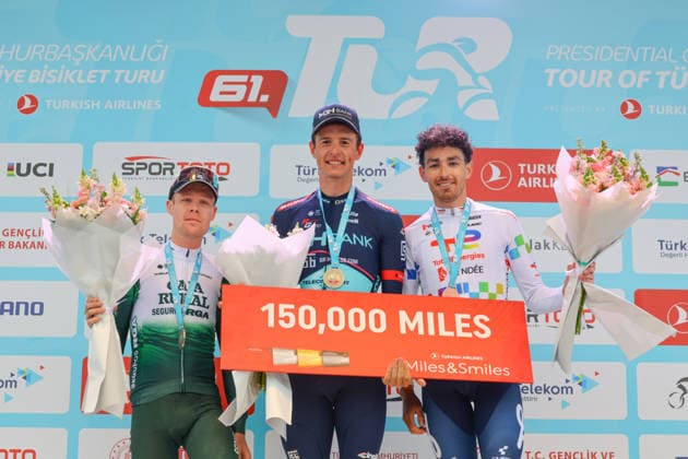 The 61st Presidential Cycling Tour of Turkiye (TUR 2026) has officially begun, starting with its opening stage in the coastal town of Cesme, Izmir. Held under the auspices of the Presidency of the Republic of Türkiye, this prestigious UCI ProSeries race brings together 23 teams and 161 world-class cyclists to compete over eight days, from April 26 to May 3, 2026...The 2026 edition unfolds across routes showcasing some of Türkiye s most striking landscapes. Starting in Cesme, the race follows the Aegean and Mediterranean coastlines, covering stages through Antalya and the southern shores before concluding in the capital, Ankara. Beyond sporting competition, the tour plays a key role in promoting Türkiye s natural and cultural richness on a global stage..This year, the race consists of 8 stages covering approximately 1,200 kilometers. Nearly 20 teams and over 150 riders from around the world are competing, under the coordination of the Turkish Cycling Federation..With the first three stages completed, the pace in the peloton has intensified and the general classification has begun to take shape. Sprint finishes and technically demanding routes have stood out, with the third stage drawing attention for its high tempo and dramatic finale..The third stage of the 61st Presidential Cycling Tour of Türkiye (TUR 2026) was won by Colombian rider Ivan Ramiro Sosa of Equipo Kern Pharma. Covering the 132.7-kilometer Marmaris-KÄÂ±ran route, Sosa finished in 3 hours, 40 minutes, and 25 seconds. In the summit finish, Australian rider Sebastian Berwick of Caja Rural-Seguros RGA placed second, while French rider Nicolas Breuillard of TotalEnergies finished third..As the race progresses, challenging climbs and critical time gaps are expected to further heighten the excitement. The tour continues to deliver a compelling blend of elite competition and global vis Copyright: RizaxOzel 19081590