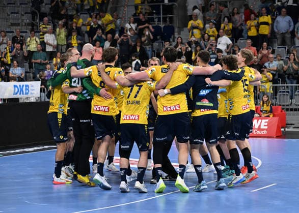 HBL-Handball-Bundesliga - Saison 2025 26 Mannheim SAP-Arena 01.05.2026 Rhein-Neckar-Löwen (rnl) - MT Melsungen (mtm) 30:22 Die Rhein-Neckar-Löwen heben ab HBL-Handball-Bundesliga