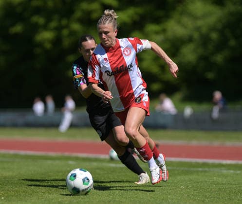 01.05.2026, xophax, Fussball - Verband Mittelrhein. Schaebens - Pokal der Frauen. Aggerstadion Troisdorf. SC Fortuna Köln gegen Vorwärts Spoho. Annika Boden ( SC Fortuna Köln ) Koeln