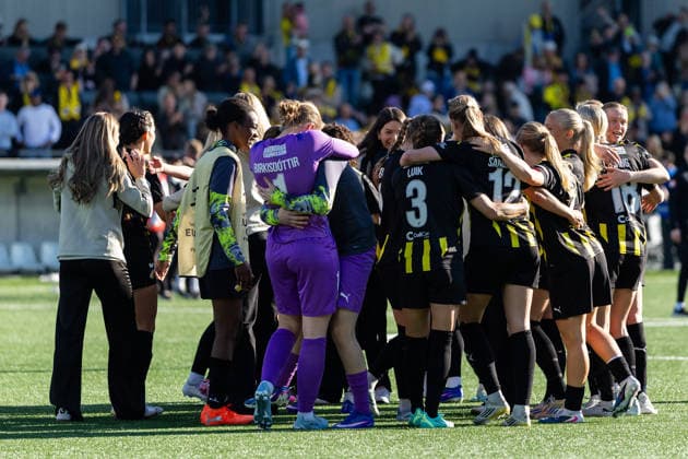 260501 Players of Häcken celebrate after the UEFA Women s Europa Cup final between Häcken and Hammarby on May 1, 2026 in Göteborg. Photo: Michael Erichsen BILDBYRAN COP 89 DS0574 bbeng dam europa cup football fotball fotboll hammarby häcken soccer uefa womens europa cup jubel Copyright: MICHAELxERICHSEN BB260501MI168