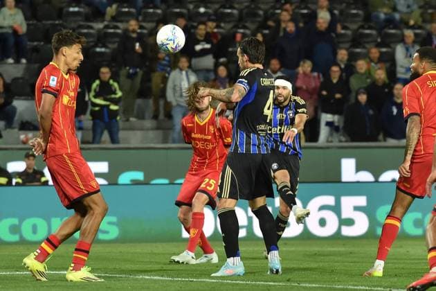 Mehdi Leris (Pisa) scores 1-1 during Pisa SC vs US Lecce, Italian soccer Serie A match in Pisa, Italy, May 01 2026  Copyright: xGabrielexMasotti IPAxSportx xipa-agency.netx xx IPA_74363935 IPA_Agency_IPA74363935