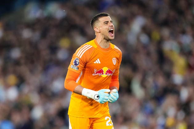 Leeds United v Burnley, Premier League Leeds United Goalkeeper Karl Darlow celebrates Anton Stach of Leeds United goal during the Leeds United v Burnley Premier League match at Elland Road, Leeds, England on 1 May 2026 Credit: Richard Bierton Every Second Media Editorial use only. All images are copyright Every Second Media Limited. No images may be reproduced without prior permission. Copyright: xIMAGO EveryxSecondxMediax ESM-1964-0023 RichardxBiertonx xEveryxSecondxMediax