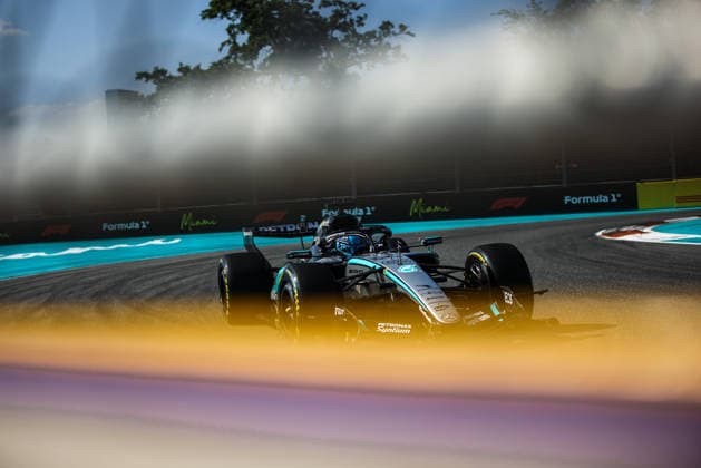 F1 - MIAMI GRAND PRIX 2026 63 RUSSELL George (gbr), Mercedes AMG F1 Team W17, action during the Formula 1 Miami Grand Prix 2026, 4th round of the 2026 Formula One World Championship, WM, Weltmeisterschaft from May 1 to 3, 2026 on the Miami International Autodrome, in Miami Gardens, USA - Miami GardensUnited States  Copyright: xDPPIx