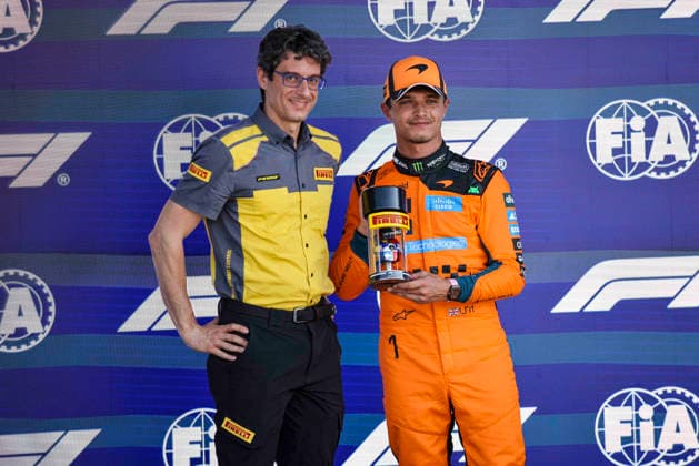 F1 - MIAMI GRAND PRIX 2026 NORRIS Lando (gbr), McLaren F1 Team MCL40, portrait pole position sprint qualifying award during the Formula 1 Miami Grand Prix 2026, 4th round of the 2026 Formula One World Championship, WM, Weltmeisterschaft from May 1 to 3, 2026 on the Miami International Autodrome, in Miami Gardens, USA - Miami GardensUnited States  Copyright: xXavixBonillax