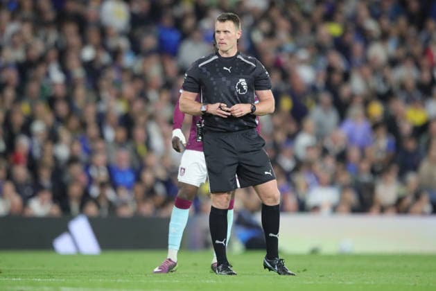 Leeds United v Burnley, Premier League Referee Thomas Brammall during the Premier League match between Leeds United and Burnley at Elland Road, Leeds, UK on 1 May 2026. Leeds Elland Road West Yorkshire UK Editorial use only DataCo restrictions apply See www.football-dataco.com , Copyright: xAlunxRobertsx PSI-24184-0088