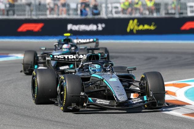 George Russell (Mercedes-AMG Petronas 63), Grosser Preis von Miami, Motorsport, Herren, Formel 1, Sprint Qualifying, 01.05.2026 Miami Florida USA