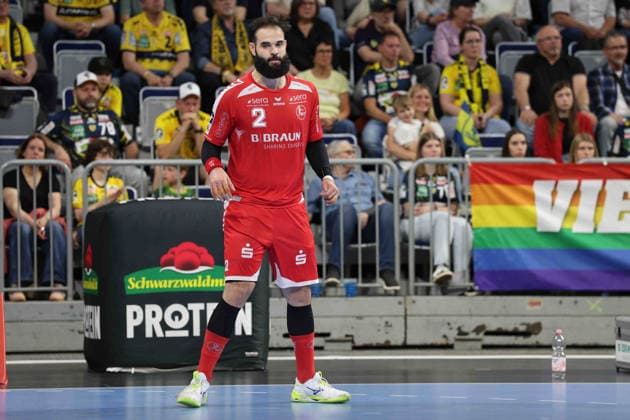 Ruben Marchan (MT Melsungen, 2) GER, Rhein Neckar Loewen - MT Melsungen, DAIKIN Handball 1.Bundesliga, 30.Spieltag, Spielzeit 2025 2026, 01.05.2026 GER, Rhein Neckar Loewen vs. MT Melsungen, DAIKIN Handball 1.Bundesliga, 30.Spieltag, Spielzeit 2025 2026, 01.05.2026 Mannheim Copyright: xEibner-Pressefoto JoergxHirschx EP_JHH