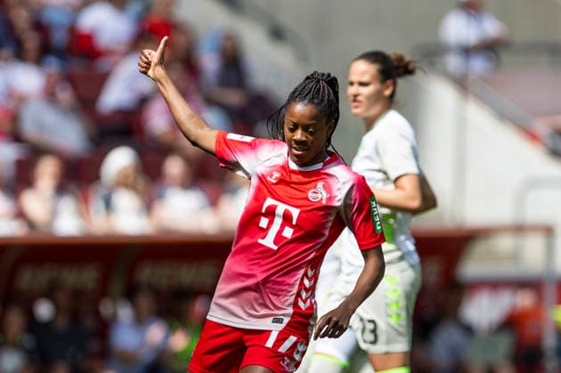 Google Pixel Frauen-Bundesliga: 1. FC Köln - SV Werder Bremen; 02.05.2026 Lydia Andrade (1. FC Köln, 17) am 24. Spieltag der Google Pixel Frauen-Bundesliga im Spiel des 1. FC Köln gegen den SV Werder Bremen am 02.05.2026 im RheinEnergie-Stadion in Köln, Deutschland. Copyright: xBEAUTIFULxSPORTS Meuselx