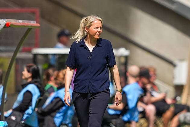 02.05.2026, xydrx, Frauen, Fußball, 1.Frauen-Bundesliga, 1.FC Köln - SV Werder Bremen, Saison 2025 2026, RheinEnergieSTADION: Friederike Kromp (Cheftrainerin SV Werder Bremen Frauen) DFB regulations prohibit any use of photographs as image sequences and or quasi-video. Copyright: HMBxMedia YannisxDreimann