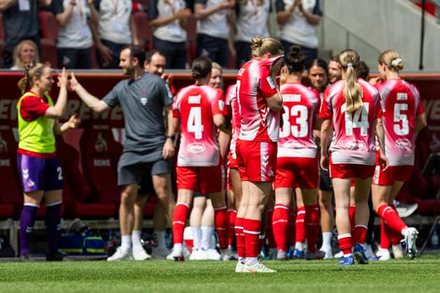 Google Pixel Frauen-Bundesliga: 1. FC Köln - SV Werder Bremen; 02.05.2026 Anna-Lena Stolze (1. FC Köln, 7) nach ihrem Tor zum 2:0 am 24. Spieltag der Google Pixel Frauen-Bundesliga im Spiel des 1. FC Köln gegen den SV Werder Bremen am 02.05.2026 im RheinEnergie-Stadion in Köln, Deutschland. Copyright: xBEAUTIFULxSPORTS Meuselx