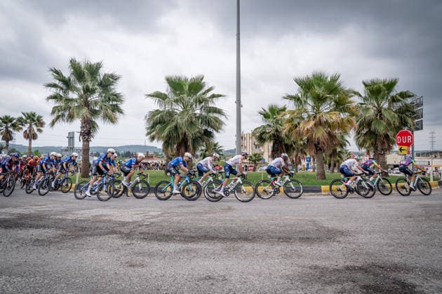 61st Presidential Cycling Tour of Turkiye ANTALYA, TURKIYE - MAY 2: Cyclists compete during the seventh stage of the Presidential Cycling Tour of Turkiye 2026 (TUR 2026) on the Antalya-Antalya route in Antalya, Turkiye, on May 2, 2026. The race, held for the 61st time, is included in the Union Cycliste Internationale (UCI) Europe Tour calendar and is Turkiye’s only event in the ProSeries category. Ahmet Serdar Eser Anadolu Antalya Turkey. Editorial use only. Please get in touch for any other usage.  Copyright: x2026xAnadoluxAhmetxSerdarxEserx