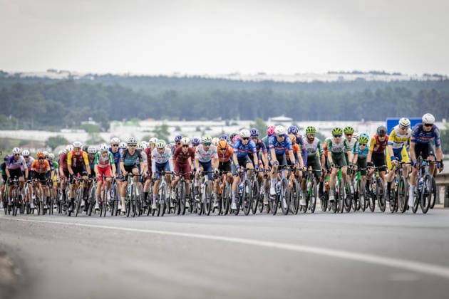 61st Presidential Cycling Tour of Turkiye ANTALYA, TURKIYE - MAY 2: Cyclists compete during the seventh stage of the Presidential Cycling Tour of Turkiye 2026 (TUR 2026) on the Antalya-Antalya route in Antalya, Turkiye, on May 2, 2026. The race, held for the 61st time, is included in the Union Cycliste Internationale (UCI) Europe Tour calendar and is Turkiye’s only event in the ProSeries category. Ahmet Serdar Eser Anadolu Antalya Turkey. Editorial use only. Please get in touch for any other usage.  Copyright: x2026xAnadoluxAhmetxSerdarxEserx