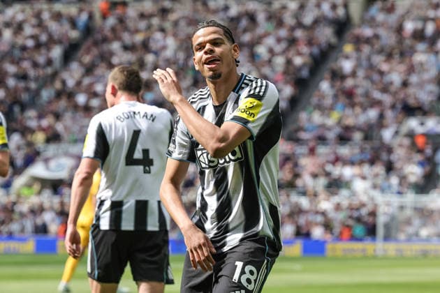 Premier League: Newcastle Untied v Brighton & Hove Albion William Osula of Newcastle United celebrates his goal to make it 1-0 during the Premier League match Newcastle Untied vs Brighton & Hove Albion at St. James s Park, Newcastle, United Kingdom on 02 May 2026 (Photo by Mark Cosgrove News Images) Newcastle St. James s Park Tyne and Wear United Kingdom Copyright: xMarkxCosgrove NewsxImagesx