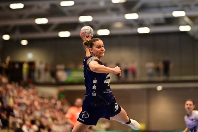 Handball I Frauen I Saison 2025-2026 I Play-Offs 5-11 I 3. Spieltag I Buxtehuder SV - VfL Oldenburg I 02.05.2026 Maj Nielsen (5, Buxtehuder Sportverein) Buxtehude Halle Nord Niedersachsen Deutschland Copyright: xLobeca FelixxSchlikisx
