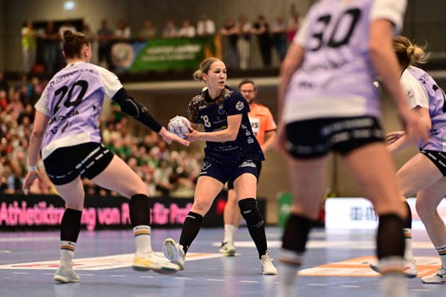 Handball I Frauen I Saison 2025-2026 I Play-Offs 5-11 I 3. Spieltag I Buxtehuder SV - VfL Oldenburg I 02.05.2026 Mitte Johanna Andresen (18, Buxtehuder Sportverein) Buxtehude Halle Nord Niedersachsen Deutschland Copyright: xLobeca FelixxSchlikisx