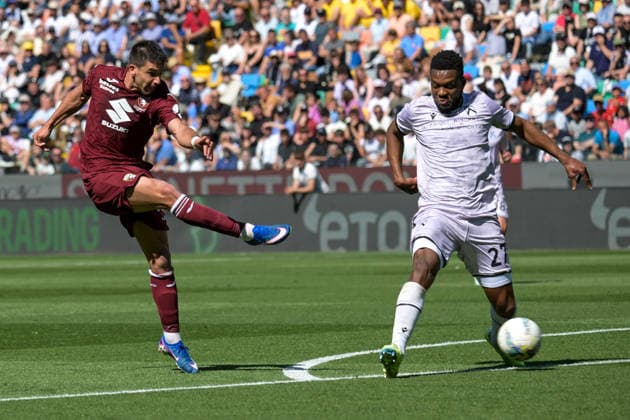 CALCIO - Serie A - Udinese Calcio vs Torino FC Shoot of Torino s Che Adams during Udinese Calcio vs Torino FC, Italian soccer Serie A match in Udine, Italy, May 02 2026 Udine Italy  Copyright: xIPAxSport ABACAx