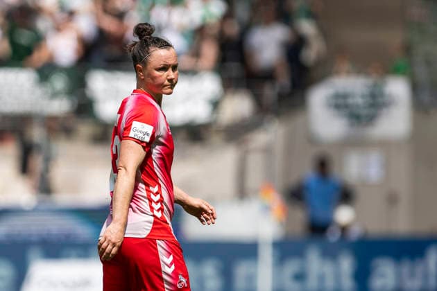 Google Pixel Frauen-Bundesliga: 1. FC Köln - SV Werder Bremen; 02.05.2026 Marina Hegering (1. FC Köln, 33) am 24. Spieltag der Google Pixel Frauen-Bundesliga im Spiel des 1. FC Köln gegen den SV Werder Bremen am 02.05.2026 im RheinEnergie-Stadion in Köln, Deutschland. Copyright: xBEAUTIFULxSPORTS Meuselx