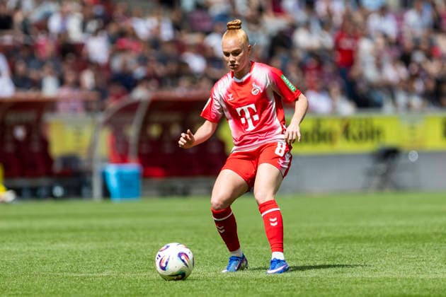 Google Pixel Frauen-Bundesliga: 1. FC Köln - SV Werder Bremen; 02.05.2026 Laura Vogt (1. FC Köln, 8) am 24. Spieltag der Google Pixel Frauen-Bundesliga im Spiel des 1. FC Köln gegen den SV Werder Bremen am 02.05.2026 im RheinEnergie-Stadion in Köln, Deutschland. Copyright: xBEAUTIFULxSPORTS Meuselx