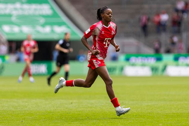 Google Pixel Frauen-Bundesliga: 1. FC Köln - SV Werder Bremen; 02.05.2026 Lydia Andrade (1. FC Köln, 17) am 24. Spieltag der Google Pixel Frauen-Bundesliga im Spiel des 1. FC Köln gegen den SV Werder Bremen am 02.05.2026 im RheinEnergie-Stadion in Köln, Deutschland. Copyright: xBEAUTIFULxSPORTS Meuselx