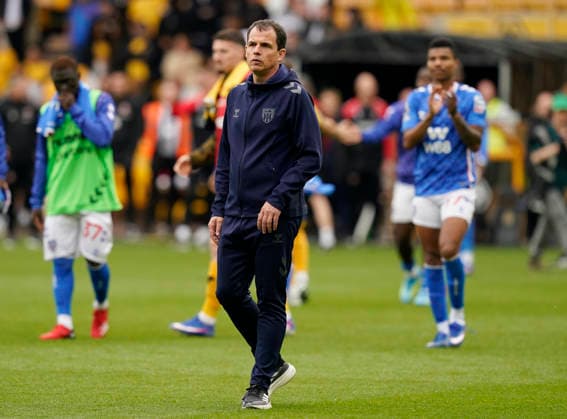 Wolverhampton, England, 2nd May 2026. Regis Le Bris manager of Sunderland at the final whistle during the Wolverhampton Wanderers vs Sunderland Premier League match at Molineux, Wolverhampton. Picture credit should read: Andrew Yates Sportimage EDITORIAL USE ONLY. No use with unauthorised audio, video, data, fixture lists, club league logos or live services. Online in-match use limited to 120 images, no video emulation. No use in betting, games or single club league player publications. SPI_032_AY_WOLVES_SUNDERLAND SPI-4772-0031