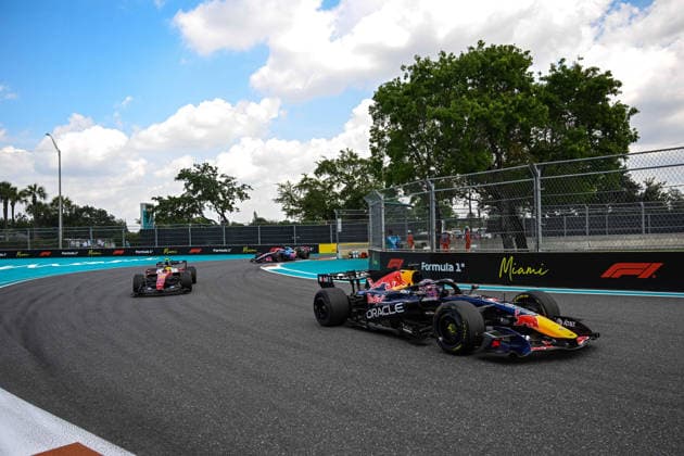 F1 - MIAMI GRAND PRIX 2026 03 VERSTAPPEN Max (nld), Red Bull Racing Ford RB22, action during the Formula 1 Miami Grand Prix 2026, 4th round of the 2026 Formula One World Championship, WM, Weltmeisterschaft from May 1 to 3, 2026 on the Miami International Autodrome, in Miami Gardens, USA - Miami GardensUnited States  Copyright: xDPPIx