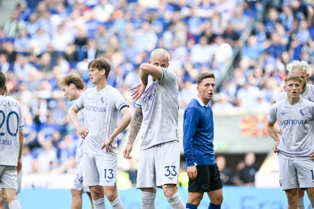 2. Bundesliga - 25 26 - Arminia Bielefeld - VfL Bochum am 02.05.2026 in der SchücoArena in Bielefeld Philipp Hofmann (Bochum) unzufrieden, enttäuscht, enttaeuscht, niedergeschlagen.