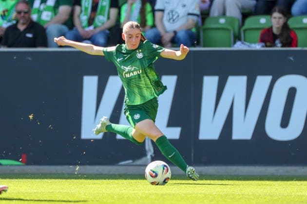 VfL vs. Leipzig, BL Frauen Wolfsburg, 02.05.2026, Fußball, Frauen, Google Pixel Bundesliga, Saison 2025 2026, VfL Wolfsburg vs RB Leipzig, Smilla Vallotto (VfL Wolfsburg) AOK Stadion Niedersachsen Deutschland
