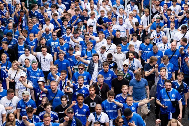 02.05.2026, 32. Spieltag in der 2. Fussball Bundesliga, FC Schalke 04 - Fortuna Düsseldorf. Gelsenkirchen Veltins Arena NRW Deutschland xRHR-FOTO DEx