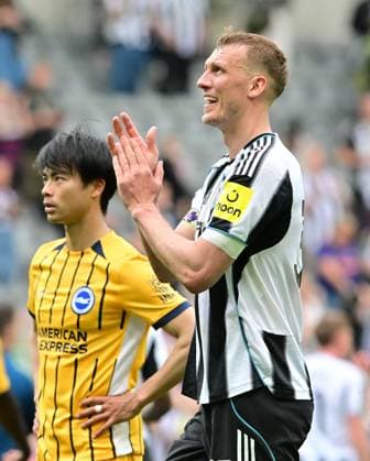 Dan Burn of Newcastle United at the fill time whistle Newcastle United v Brighton and Hove Albion, Premier League, Football, St James Park, Newcastle , UK - 02 May 2026Newcastle St James Park United Kingdom EDITORIAL USE ONLY No use with unauthorised audio, video, data, fixture lists, club league logos or live services. Online in-match use limited to 120 images, no video emulation. No use in betting, games or single club league player publications. Copyright: xMarkxRunnacles Shutterstockx 16854507ei