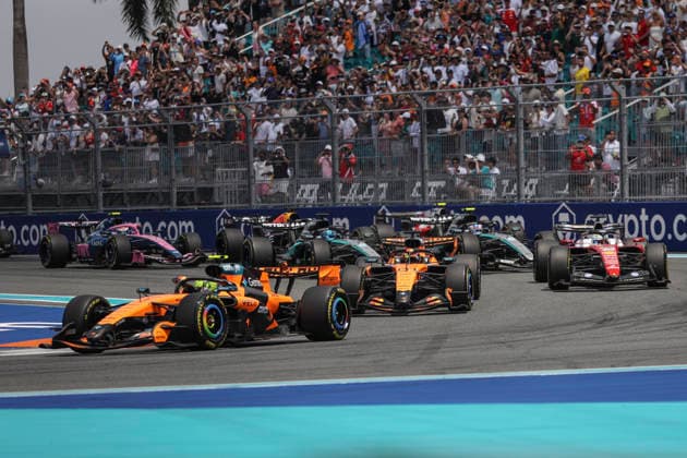 Formula 1 Crypto.com Miami Grand Prix 2026 Lando Norris (GBR), winner McLaren Mastercard F1 Team, MCL40 during Formula 1 Crypto.com Miami Grand Prix 2026. Sprint race start on May 2., 2026 in Miami, United States Of America Zsombor Toth Miami Miami International Autodrome Florida United States Of America