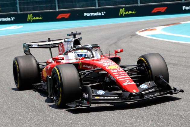 RECORD DATE NOT STATED 2nd May 2026; Miami International Autodrome, Miami, Florida, United States of America; 2026 FIA Formula 1 Miami Grand Prix; Sprint Race;Charles Leclerc (16) of Monaco and Scuderia Ferrari HP exits turn 17 JeffxRobinson
