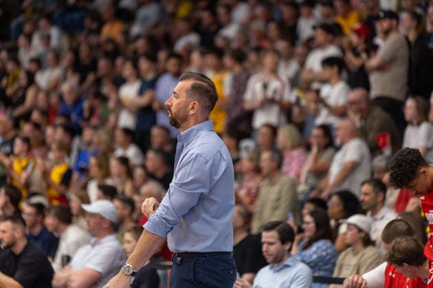, GER, Bozic Estriche Knights Kirchheim vs. RheinStars Koeln, BARMER 2. Basketball Bundesliga, 34. Spieltag, Saison 2025 2026, 02.05.2026 , GER, Bozic Estriche Knights Kirchheim vs. RheinStars Koeln, BARMER 2. Basketball Bundesliga, 34. Spieltag, Saison 2025 2026, 02.05.2026 Goeppingen Copyright: xEibner-Pressefoto NinaxSanderx EP_NSR
