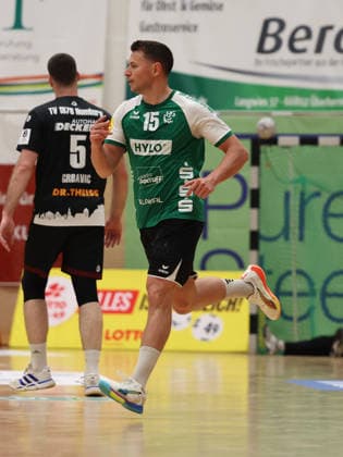 02.05.2026, Handball, Herren, 3. Liga Staffel Süd-West, Saison 2025 2026, HG Saarlouis - TV Homburg, Yves Kunkel (HG Saarlouis) jubelt Saarlouis Stadtgartenhalle Saarland Deutschland (DEU) Copyright: xSebastianxBachx