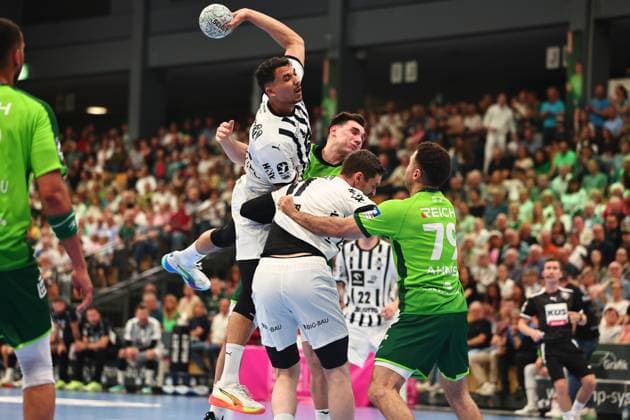 Torwurf von Mohab Mohamed Saeed Abdelhak (THW Kiel, 48) GER, HSG Wetzlar vs THW Kiel, Handball, 1. Bundesliga, 30. Spieltag, Spielzeit 2025 2026, 02.05.2026 GER, HSG Wetzlar vs THW Kiel, Handball, 1. Bundesliga, 30. Spieltag, Spielzeit 2025 2026, 02.05.2026 Wetzlar Copyright: xEibner-Pressefoto RenexWeissx EP_RWS