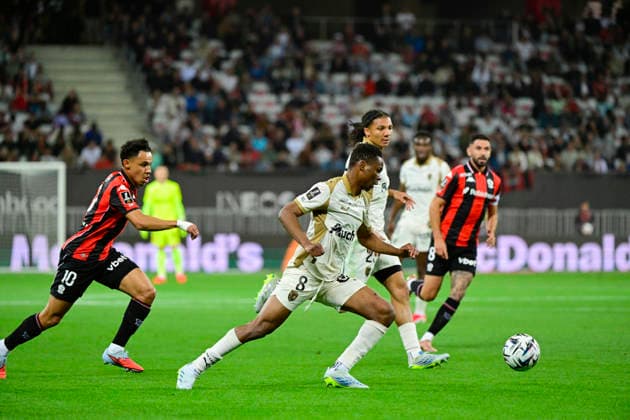 FOOTBALL : OGC Nice VS RC Lens - Ligue 1 McDonald s - 02 05 2026 Mamadou SangarÃ (RC Lens) - Ligue 1 McDonald™s match between OGC Nice and Racing Club de Lens on May 2, 2026 at the Allianz Riviera Stadium in Nice. NiceFrance  Copyright: xWilliamxCannarellax