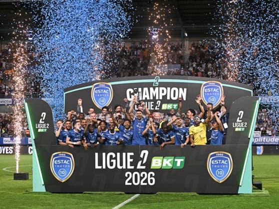 ESTAC Troyes v Stade Lavallois Mayenne FC - Ligue 2 BKT 2025 2026 Equipe de football de Troyes ESTAC during the Ligue 2 BKT match between Troyes and Laval at Stade de l Aube on May 2, 2026 in Troyes, France. Troyes France  Copyright: xFEPx 776348519