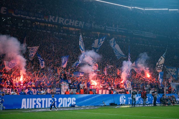 02.05.2026, Fussball, 2. Bundesliga, Saison 2025 2026, 32. Spieltag, FC Schalke 04 - Fortuna Düsseldorf, Nordkurve FC Schalke 04, xRHR-FOTO YYx