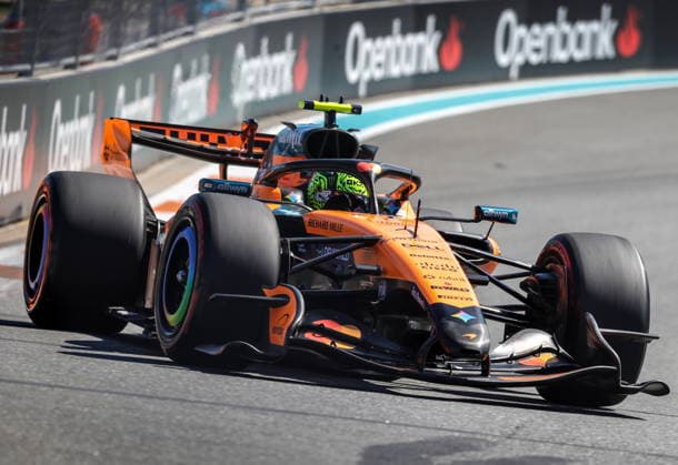 Formula One Miami Grand Prix - Sprint and Qualifying McLaren driver Lando Norris of Britain competes in the Qualifying for the Formula One Miami Grand Prix at the Miami International Autodrome in Miami Gardens, Florida, USA, 02 May 2026. The 2026 Formula 1 Miami Grand Prix will be held on 03 May. MIAMI GARDENS FLORIDA United States  Copyright: xCRISTOBALxHERRERA-ULASHKEVICHx