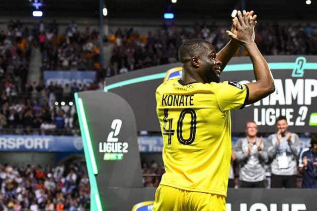 FOOTBALL : ESTAC Troyes vs Stade Lavallois - Ligue 2 - JournÃ e 33 - 02 05 2026 Hillel Konate (ESTAC Troyes) TroyesFrance  Copyright: xBaptistexAutissierx