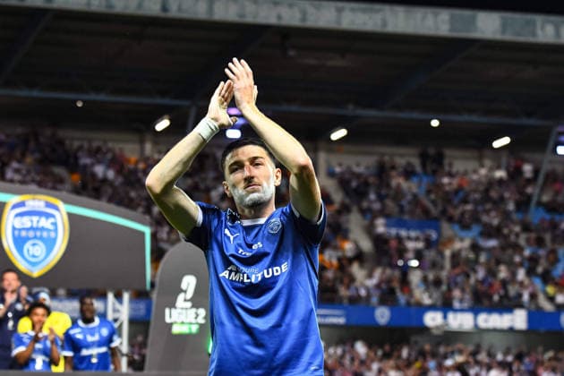 FOOTBALL : ESTAC Troyes vs Stade Lavallois - Ligue 2 - JournÃ e 33 - 02 05 2026 Antoine Mille (ESTAC Troyes) TroyesFrance  Copyright: xBaptistexAutissierx