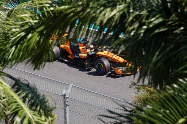 RECORD DATE NOT STATED 2nd May 2026; Miami International Autodrome, Miami, Florida, United States of America; 2026 FIA Formula 1 Miami Grand Prix; Qualifying; Oscar Piastri (81) of Australia and McLaren Mastercard F1 Team seen on the track through palm trees DavidxBuono