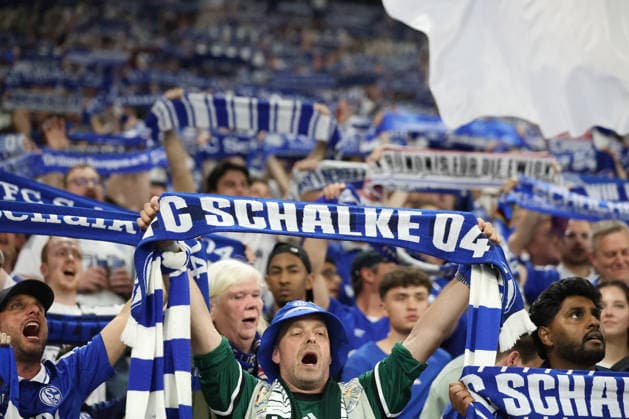 Fans des FC Schalke 04 beim Spiel der 2. Bundesliga (Saison 2025 26) FC Schalke 04 - Fortuna Düsseldorf - Copyright: Thomas Pakusch