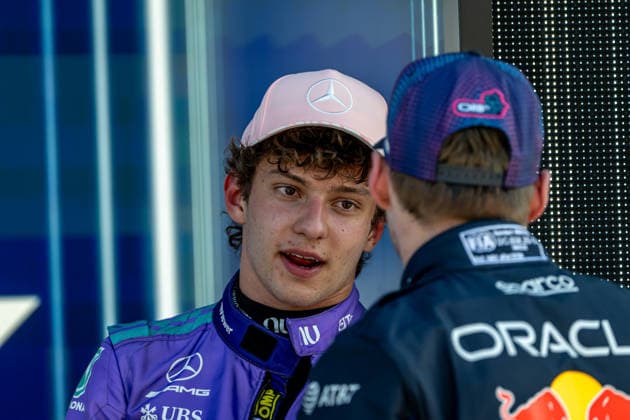 MIAMI, FLORIDA, UNITED STATES: Andrea Kimi Antonelli, racing for the Mercedes team during the 2026 Formula 1 Miami Grand Prix at the Miami International Autodrome in Miami, Florida, United States
