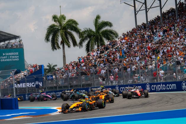 Formula 1 Miami Grand Prix 2026, USA - 02 May 2026 McLaren Formula 1 Team s British driver Lando Norris during the sprint race of the Formula 1 Miami Grand Prix 2026 Miami United States Copyright: xLucaxMartinix xSOPAxImagesx LMB02184