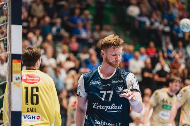Johannes Wasielewski (Bergischer HC, 77) enttaeuscht nach einem Fehlwurf Bergischer HC vs. TSV Hannover-Burgdorf, Handball, Daikin 1.HBL, 30.Spieltag, Saison 2025 26, 02.04.2026, Bergischer HC vs. TSV Hannover-Burgdorf, Handball, Daikin 1.HBL, 30.Spieltag, Saison 2025 26, 02.04.2026 Wuppertal Copyright: xEibner-Pressefoto LukasxBaldygax EP_LBA
