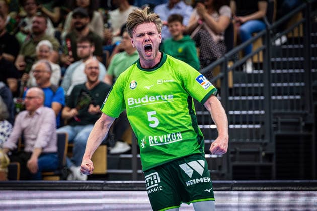 02.05.2026, xovx, Handball Daikin Handball Bundesliga, HSG Wetzlar - THW Kiel Jubel bei Tristan Kirschner (HSG Wetzlar) Wetzlar Buderus-Arena Hessen Deutschland (DE)