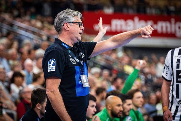 02.05.2026, xovx, Handball Daikin Handball Bundesliga, HSG Wetzlar - THW Kiel Trainer Runar Sigtryggsson (HSG Wetzlar) Wetzlar Buderus-Arena Hessen Deutschland (DE)
