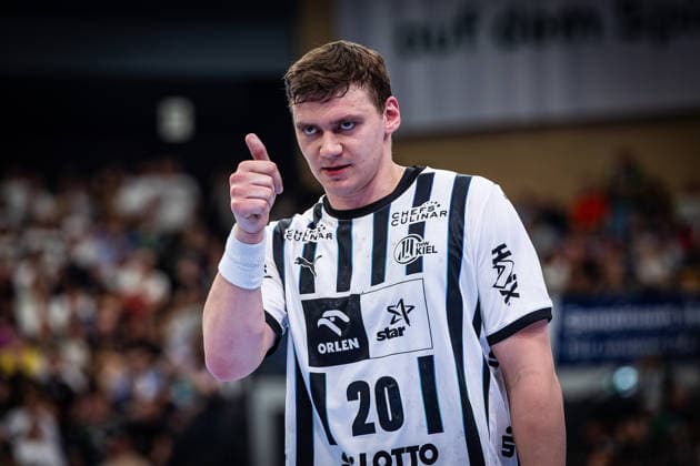 02.05.2026, xovx, Handball Daikin Handball Bundesliga, HSG Wetzlar - THW Kiel Lukas Laube (THW Kiel) Wetzlar Buderus-Arena Hessen Deutschland (DE)