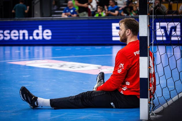 02.05.2026, xovx, Handball Daikin Handball Bundesliga, HSG Wetzlar - THW Kiel Andreas Wolff (THW Kiel) enttäuscht, enttäuscht schauend Wetzlar Buderus-Arena Hessen Deutschland (DE)